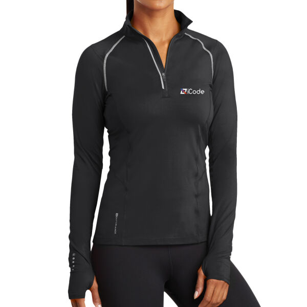 iCODE Printed Left Chest logo - Ladies Nexus 1/4 Zip Pullover Thumbnail