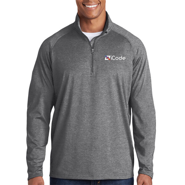 iCODE Printed Left Chest logo - Sport Wick ® Stretch 1/4 Zip Pullover Thumbnail