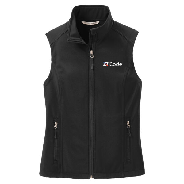 iCODE Printed Left Chest logo - Ladies Core Soft Shell Vest Thumbnail